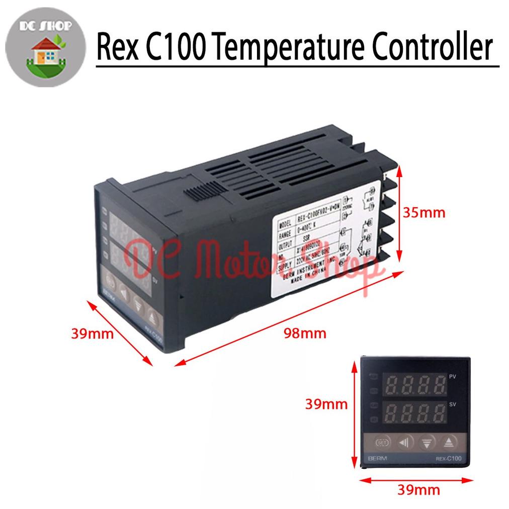 Jual Pid Rex C100 Temperature Thermostat Thermocouple Controller Output ...