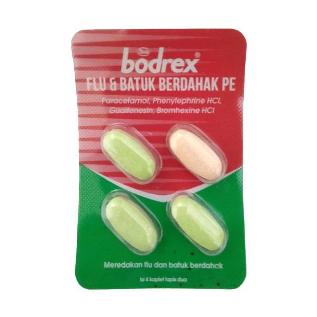 Jual Bodrex Flu dan Batuk Berdahak PE 4 Tablet/Strip | Shopee Indonesia