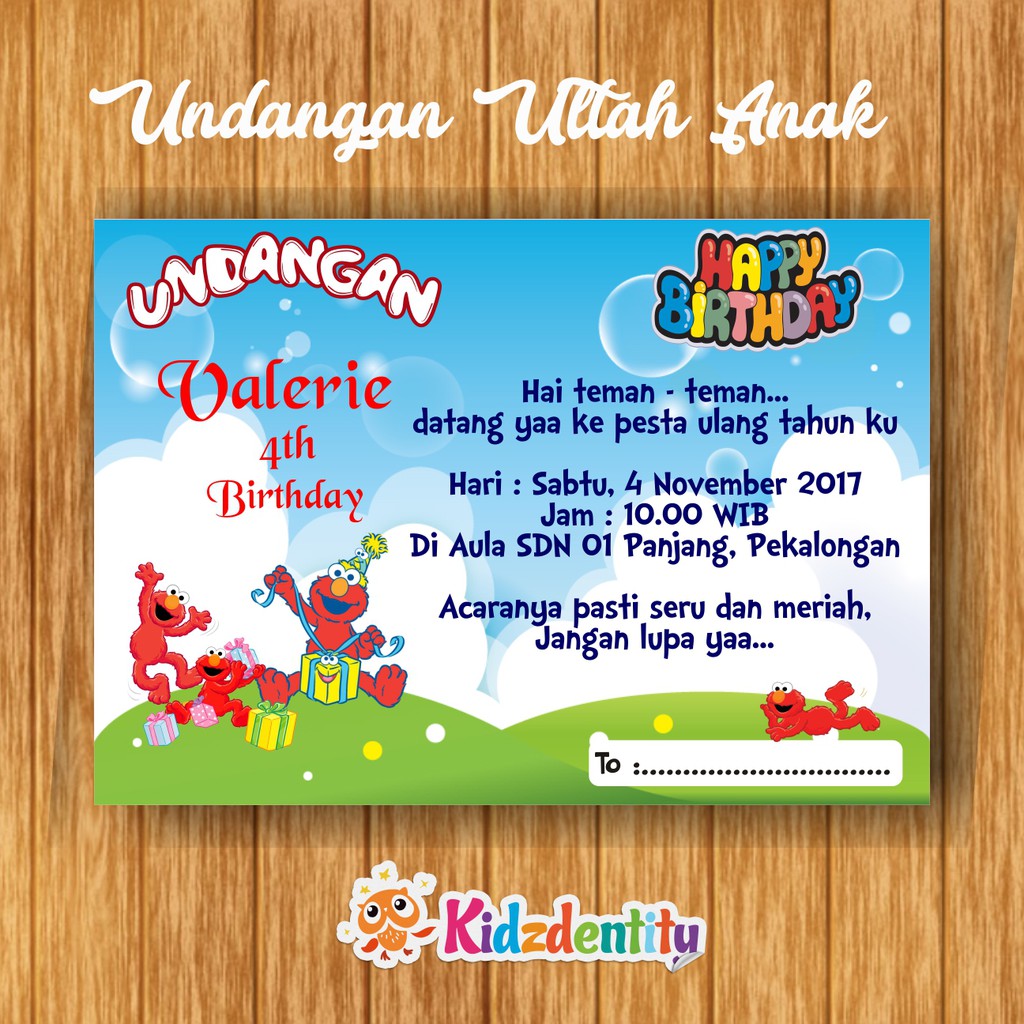 Jual UNDANGAN ULTAH ANAK 