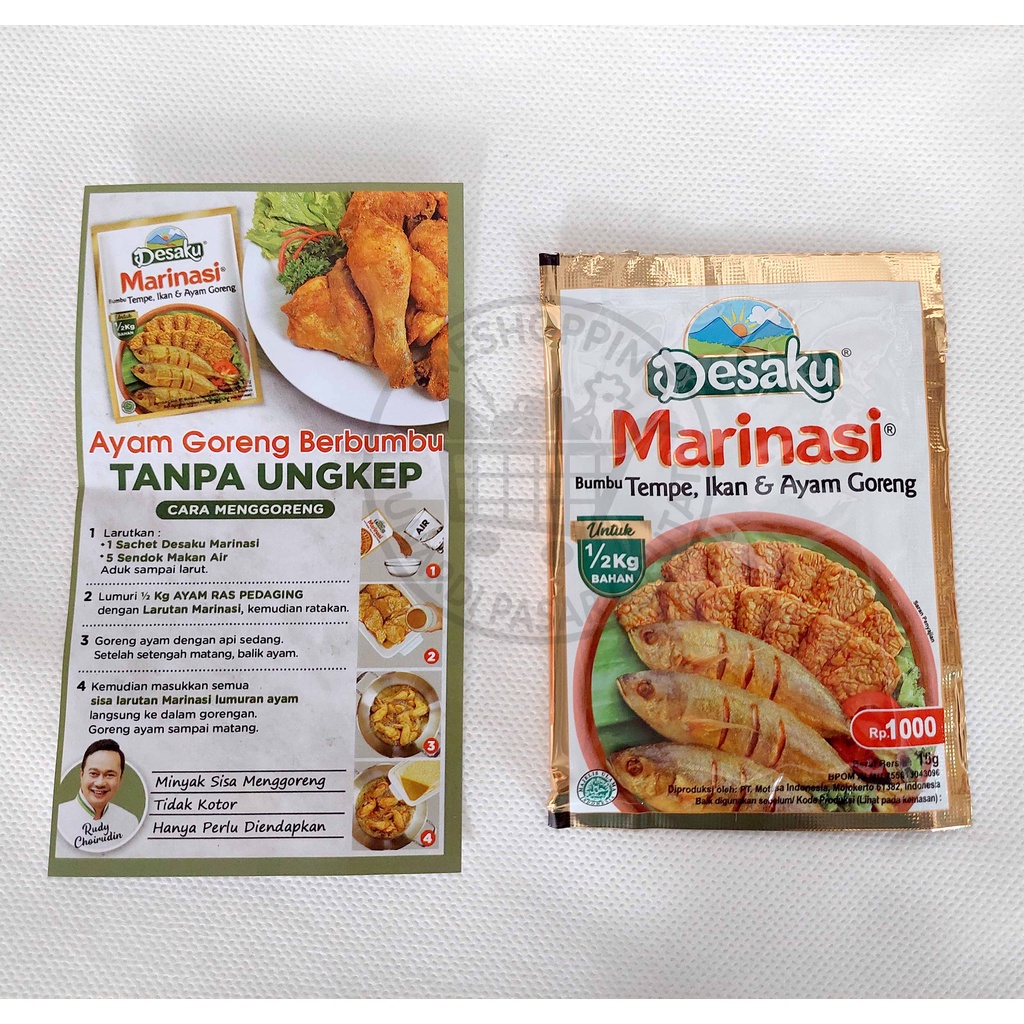 Jual Desaku Marinasi Bumbu Tempe,Ikan & Ayam Goreng Kemasan 15gram
