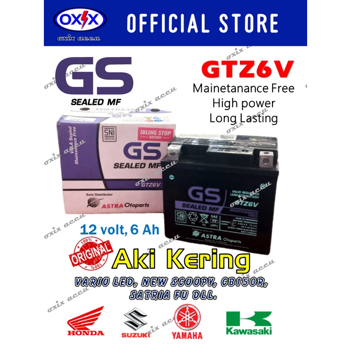 Jual AKI GS ASTRA GTZ6V ORIGINAL | Shopee Indonesia