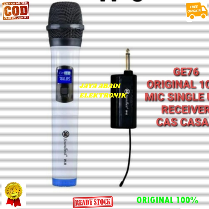 Jual G Original Soundbest Mic Wireless Uhf Digital Lcd Single Cas Mik