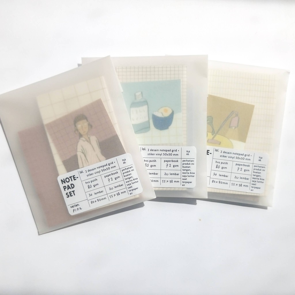 Jual NOTEPAD SET / Memo + Vinyl Sticker | Shopee Indonesia
