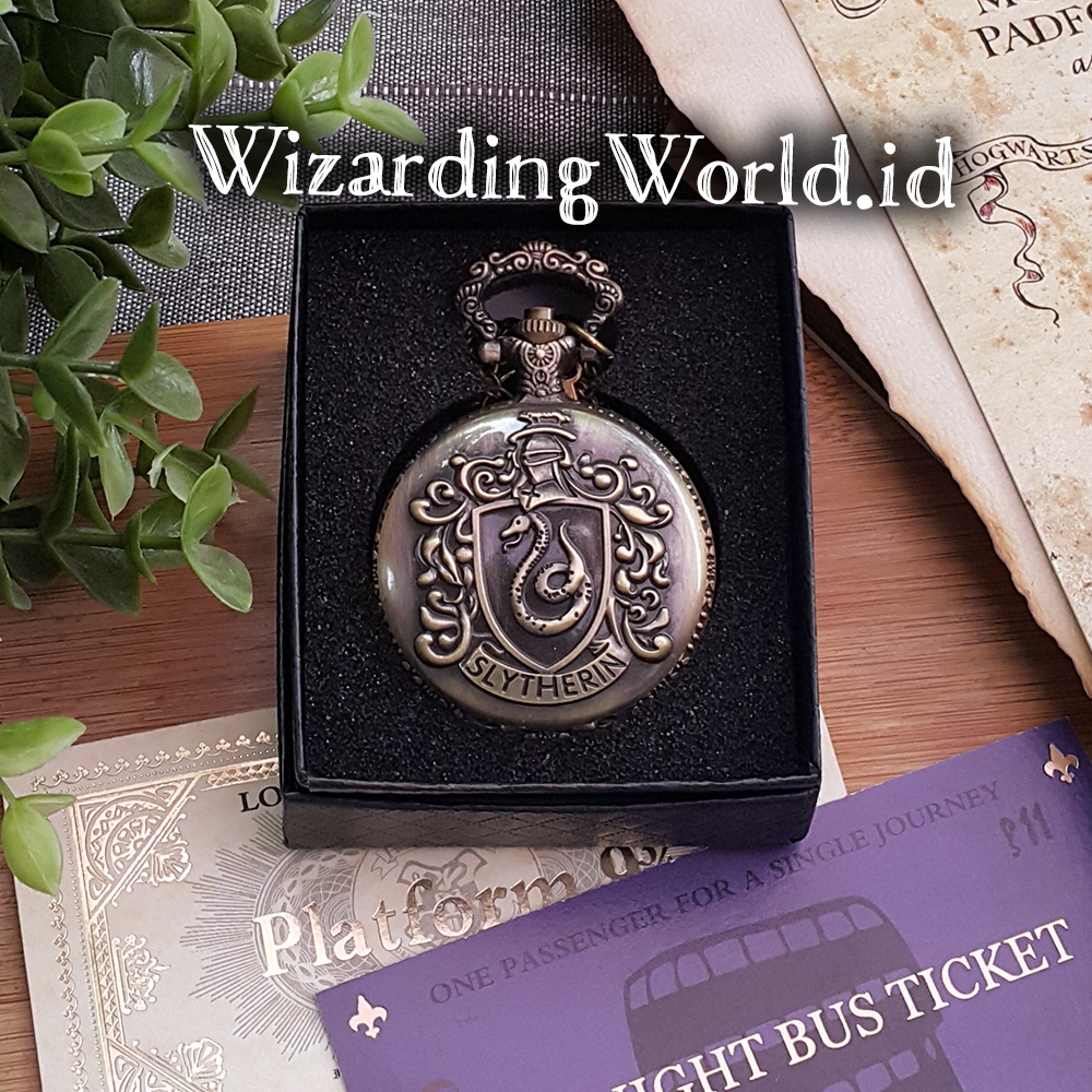 Jual Jam Saku Rantai Kalung Hadiah kado gift Pocket Watch Ravenclaw Gryffindor Slytherin Hufflepuff Shopee Indonesia