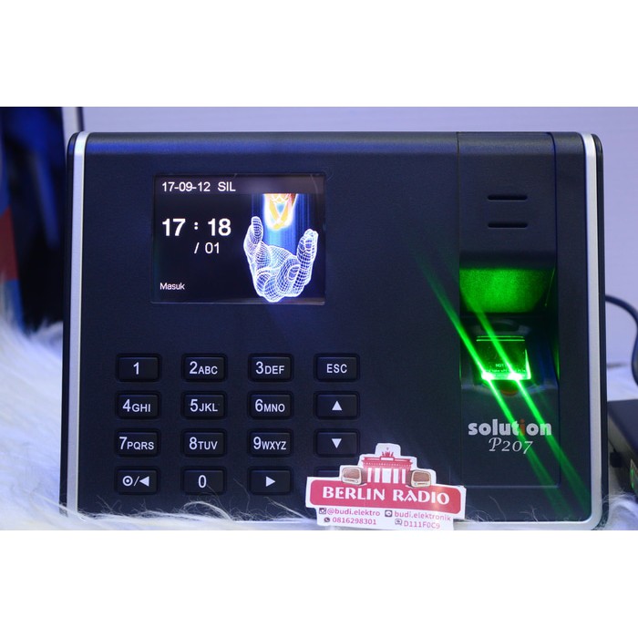 Jual Mesin Absen Finger Print Solution P207 Garansi Resmi / Absensi ...