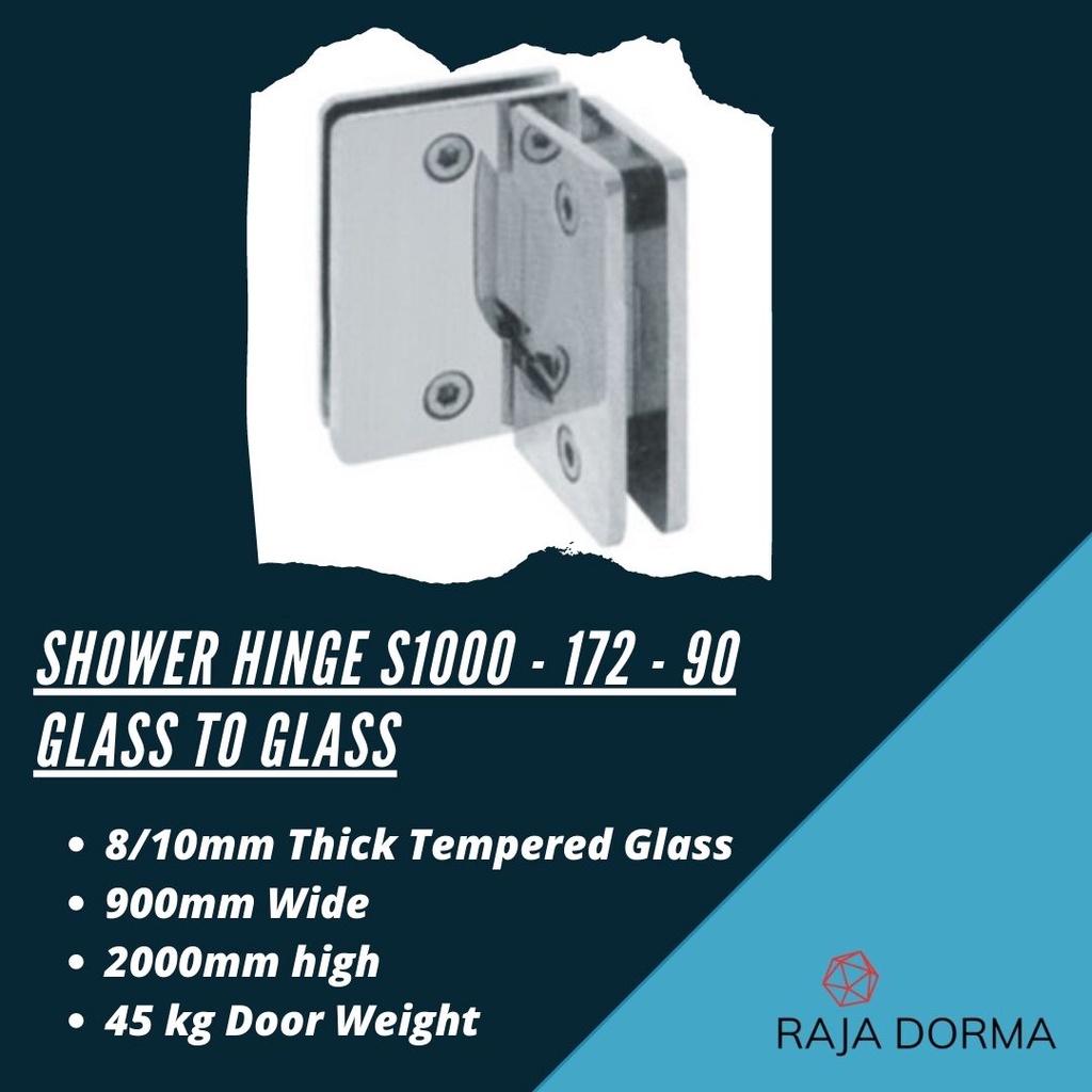 Jual Dorma Shower Hinge s1000 172 Glass To Glass 90 Dormakaba Set