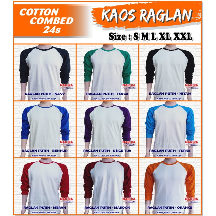 Kaos raglan polos hotsell