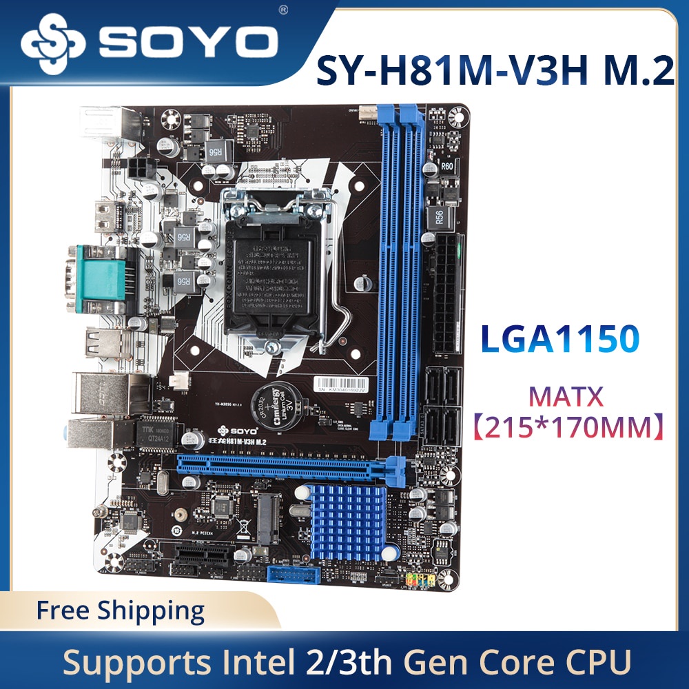 Jual PREORDER SOYO H81M-V3H M.2 Motherboard Dual Channel DDR3 Memory ...