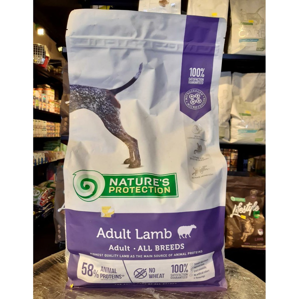 Nature's Protection Hundefutter Adult Mit Lamm – 500 G, Ausgewogenes Trockenfutter Für Ausgewachsene Hunde