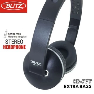 BLiTZ HB-777 Extra Bass Stereo Headphone + Microphone (Phone Call) Headset / Handsfree