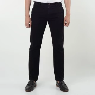 Benhill Celana Pria Panjang Chino Pants Slim Fit Katun Stretch Hitam 27712-13-322
