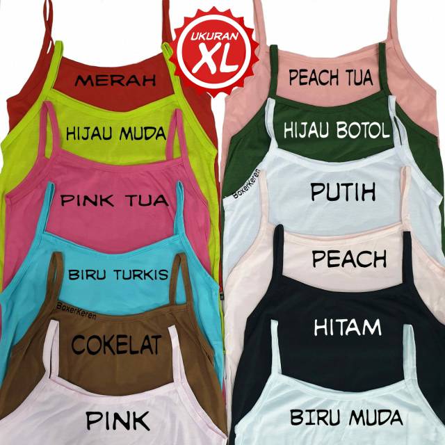 Jual Tangtop / tanktop Tali Kecil dan Tali Besar Remaja Perempuan Cewe ...