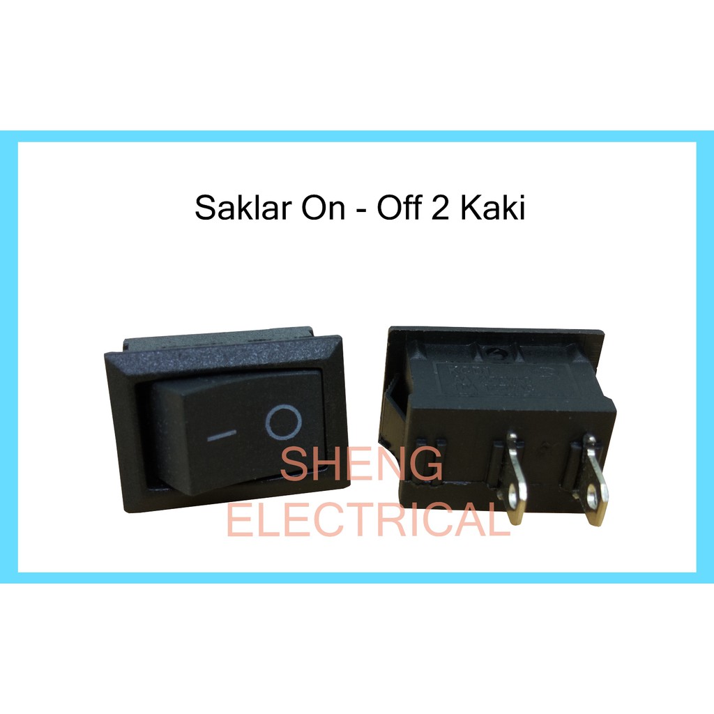 Jual Rocker Switch 2 Pin Power Saklar Tombol Indikator On Off 2 Kaki ...