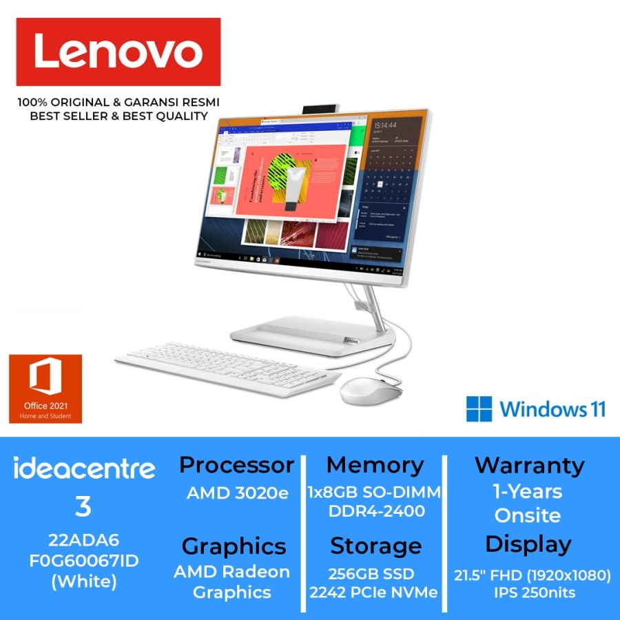 Jual Aio Lenovo Ideacentre Ada F G Id E Gb Gb W Ohs Shopee Indonesia