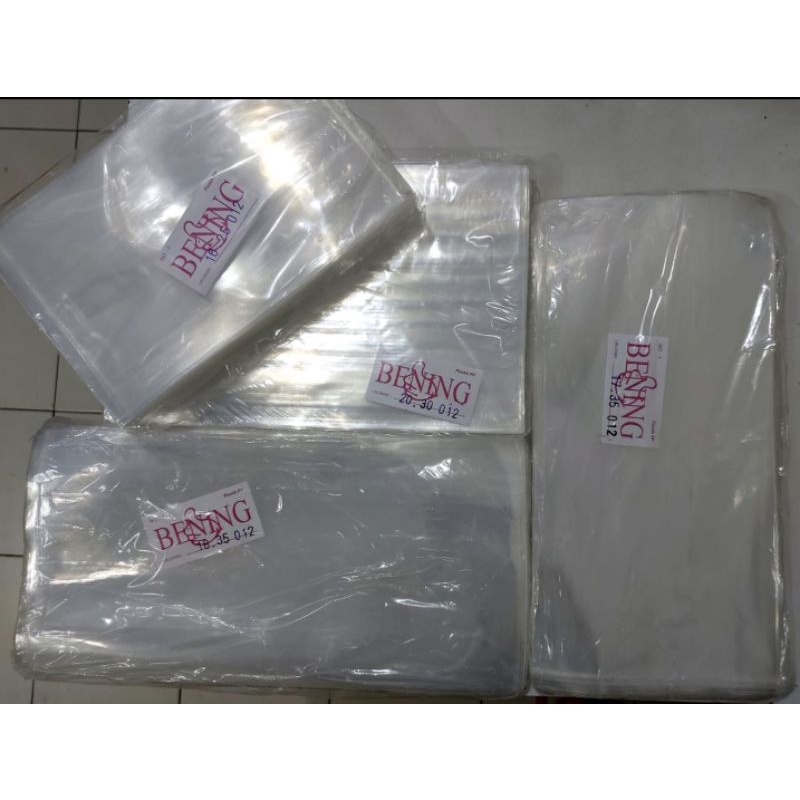 Jual Plastik PP Tebal 012 Merk Bening Ukuran 16x25 16x30 17x30 17x35 ...