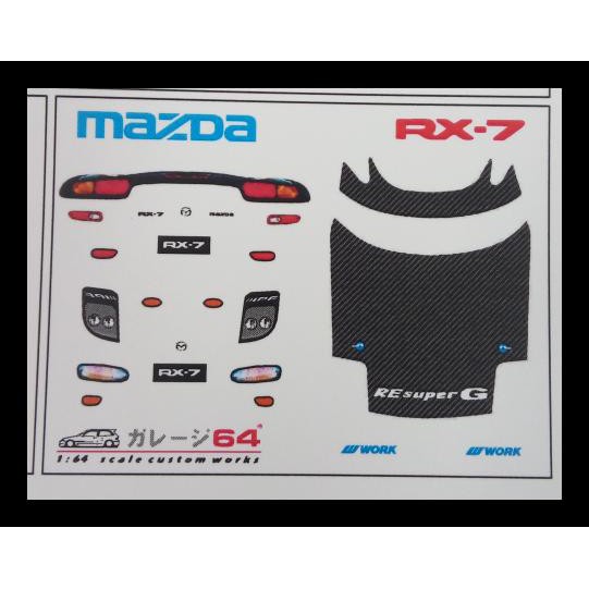 Jual Decal Set Hotwheels Mazda Rx7 Custom Terbaik | Shopee Indonesia