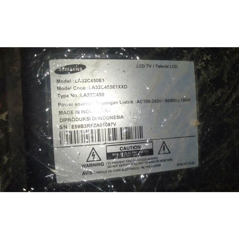 Jual MB/mainboard,PSU tv lcd samsung seri LA32C450E1 Shopee Indonesia