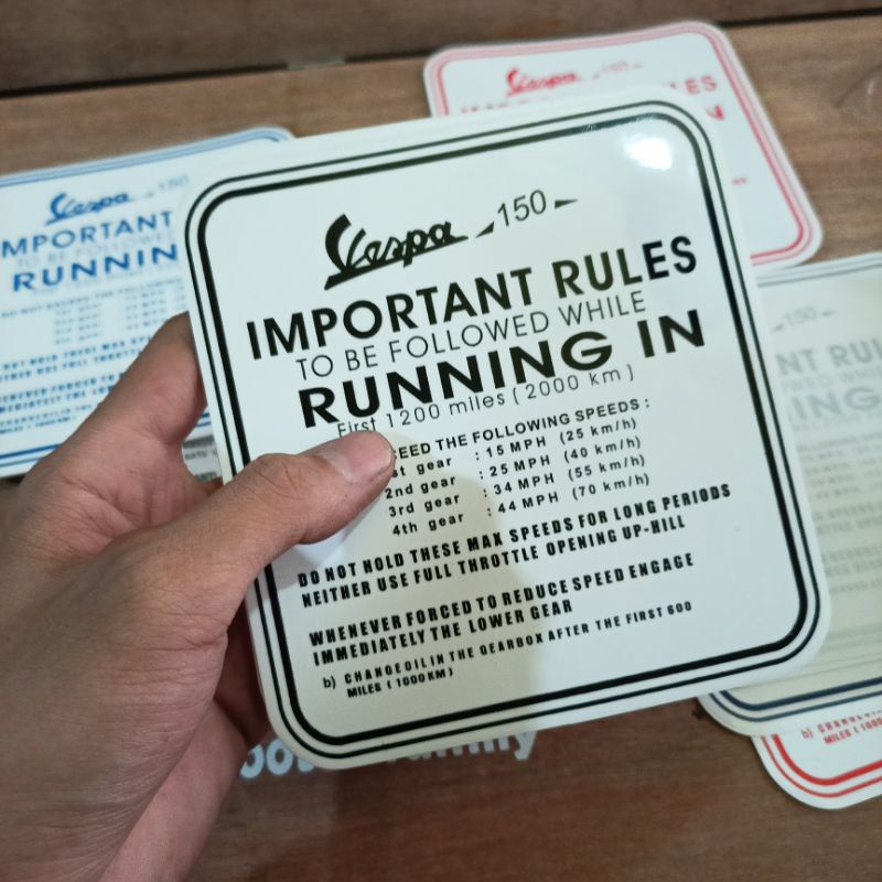 Jual Sticker running in vespa sticker layar running | Shopee Indonesia