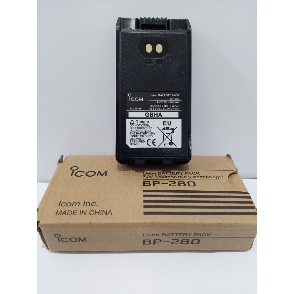 Jual Battery Ht icom V88 Litium, Battery V88 Li ion BP280 2400 MAH BP ...