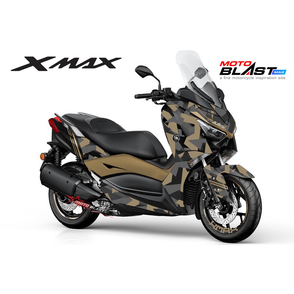 Jual Decal Sticker Motor Motoblast - XMAX 250 Livery Gold Camouflage ...