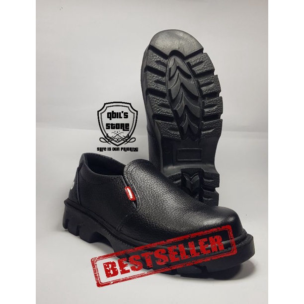 Jual SEPATU SAFETY BOOTS PRIA UJUNG BESI SLIP ON SEPATU PROYEK LAPANGAN ...