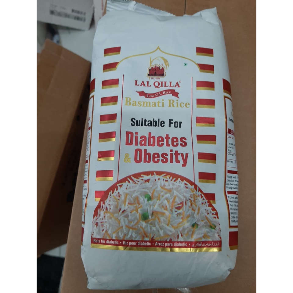 Jual Beras Lal qilla Basmati Diabetes dan Obesity Rice 1kg Shopee