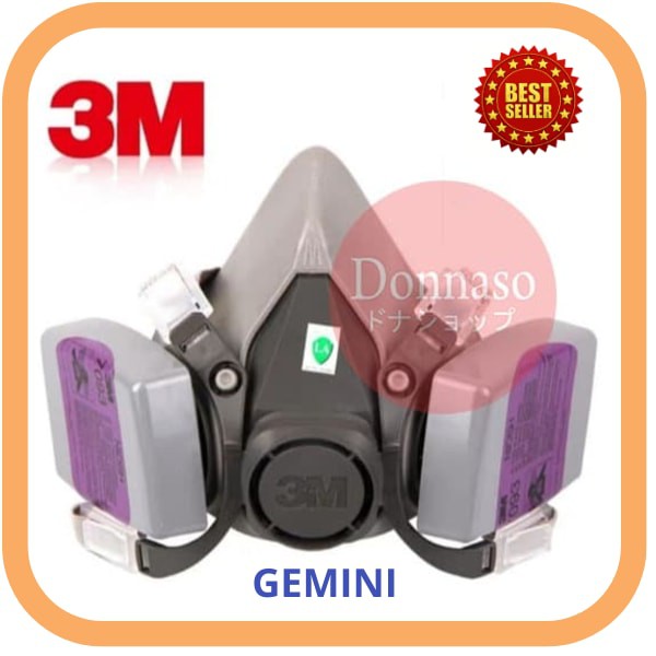 Jual Masker 3M Respirator 6200 + Filter P100 7093 ( alternatif N95 ...