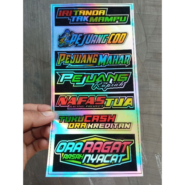Jual Stiker Pack Racing Hologram Kata2 Lucu Kata2 Herex | Shopee Indonesia