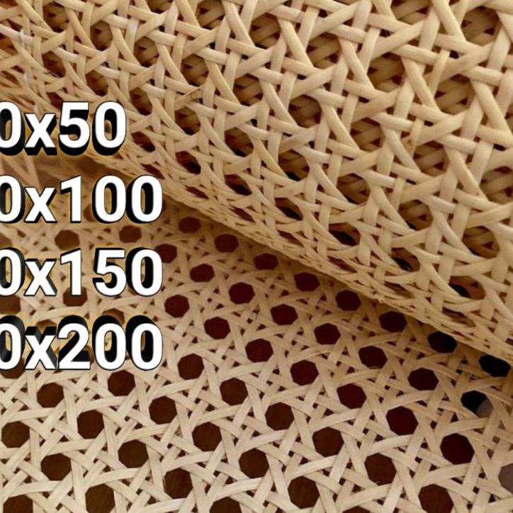 Natuurlijke 80 x 400 cm Rotan Rol, Rotan Webbing Rol, Geweven Open Rattan Webbing Natuurlijke