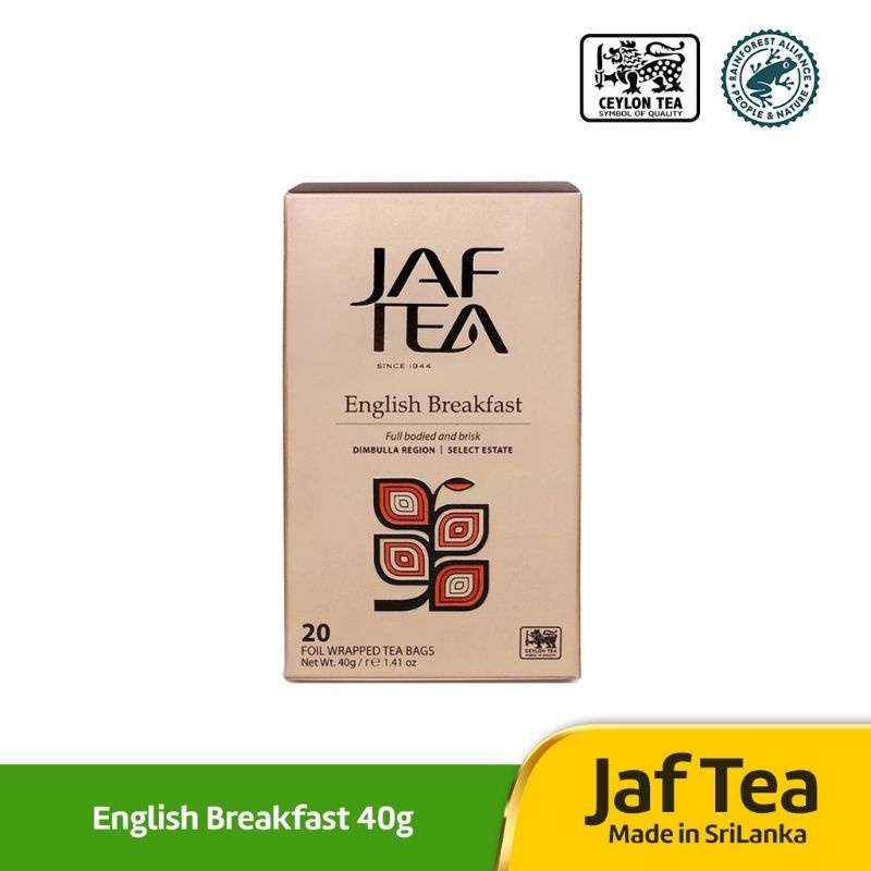 Jual JAF Tea Classic Gold English Breakfast 40g / 20 Tea Bags | Shopee ...