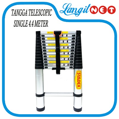 Jual TANGGA TELESKOPIK STADEX SINGLE 4 4 METER ALUMINIUM TELESCOPIC LADDER Shopee Indonesia