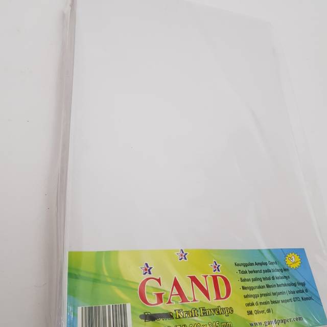 Jual Gand Amplop Hvs Putih Folio F Dgn Seal Shopee Indonesia