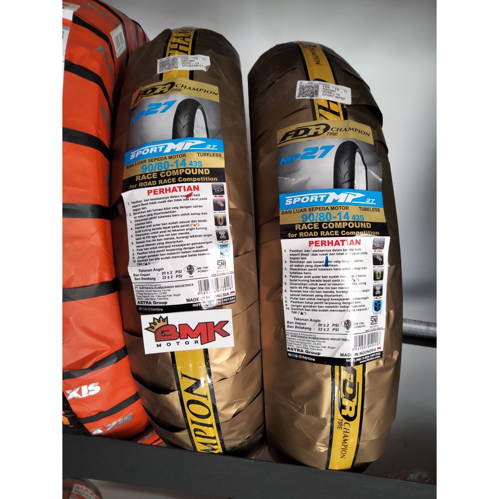 Jual Fdr Ban Mp27 90/80-14 Tubeless Soft Coumpond | Shopee Indonesia