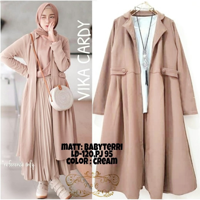 Jual Cardigan panjang rifka xxl jumbo long cardigan babyterri