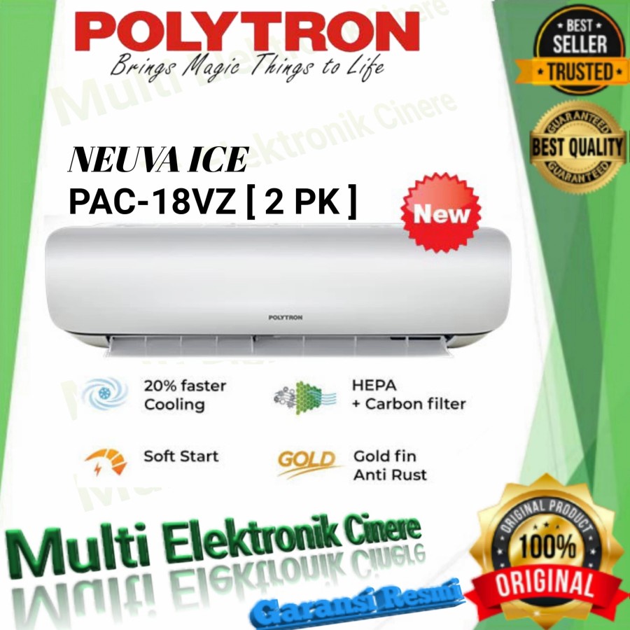 Jual AC Polytron 2 PK Neuva Ice PAC-18VZ | Shopee Indonesia
