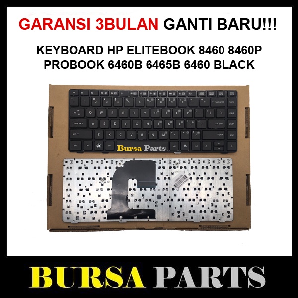 Jual Keyboard HP EliteBook 8460 8460p ProBook 6460b 6465b 6460 Black ...