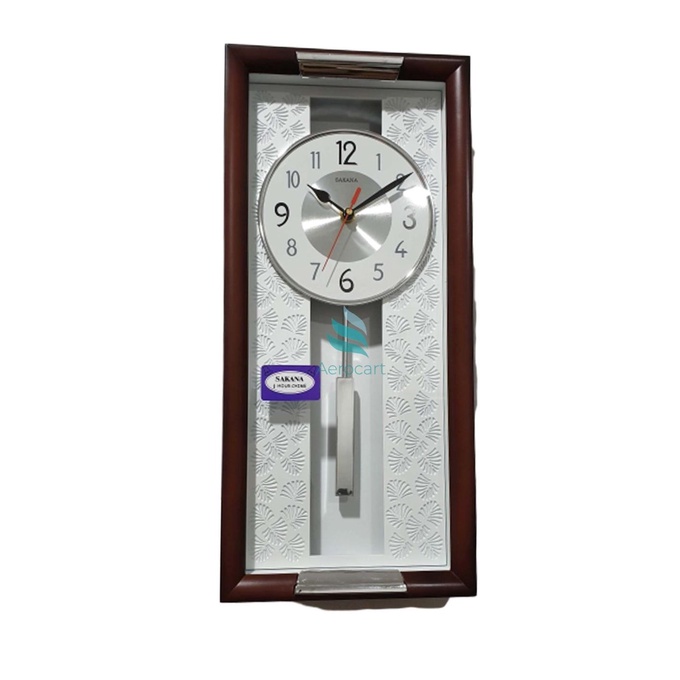 Jual Jam Dinding Bandul SAKANA 389 Warna Biru Muda Ukuran 45 x 21 cm ...