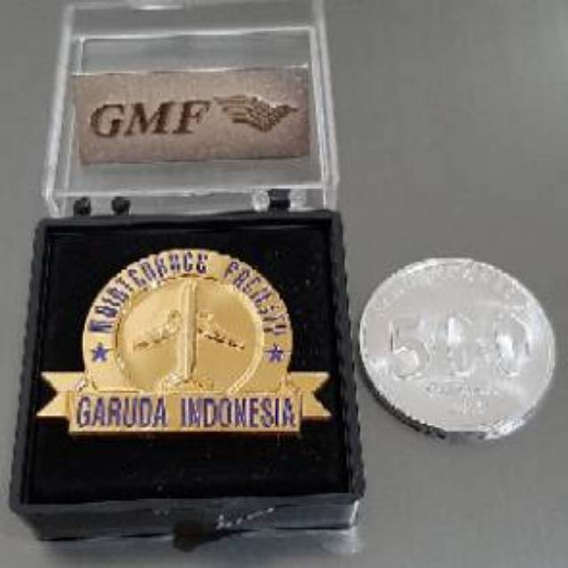 Jual Paket pin dan label GMF AeroAsia Garuda Indonesia utk dompet tas ...
