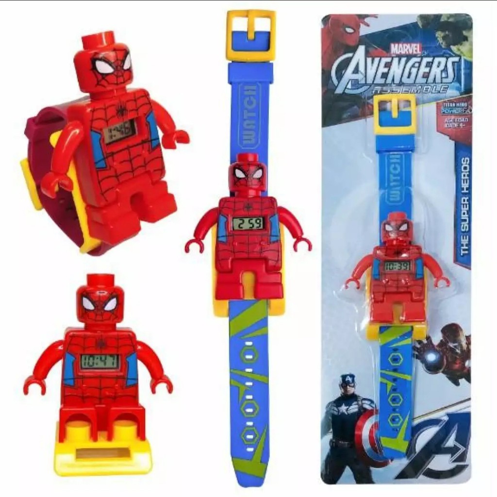 Jual JAM TANGAN LEGO SPIDERMAN JT1404 ANAK GROSIR MURAH Shopee Indonesia