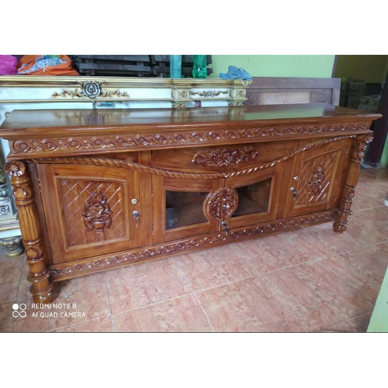 Jual BUFET TV TAMBANG, MEJA TV UKIR JEPARA MODEL TAMBANG | Shopee Indonesia