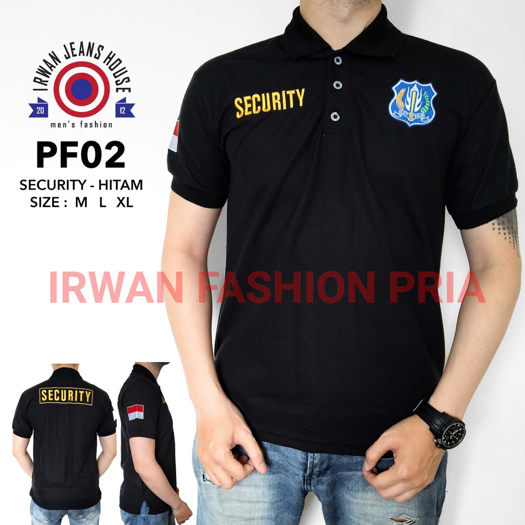 Jual Kaos Security Bordir Baju Kerah Security Satpam Pria Kaos Kerah Securiti Shopee