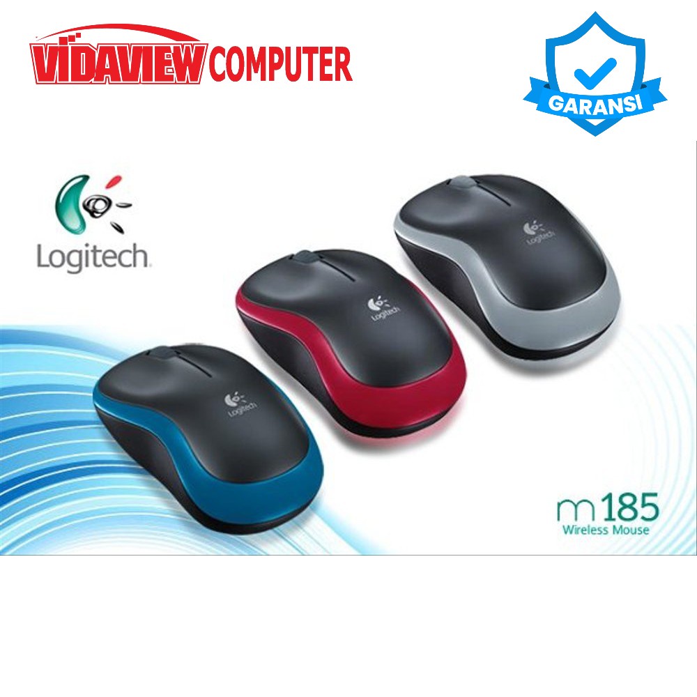 Jual MOUSE LOGITECH M185 WIRELESS + BATTERY DAN TOMBOL ON/OFF ...