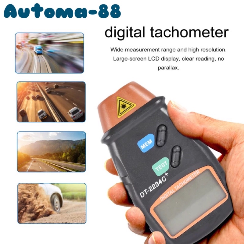 Jual Digital Tachometer DT2234C+ Alat ukur putarn motor RPM meter DT2234C+ Shopee Indonesia