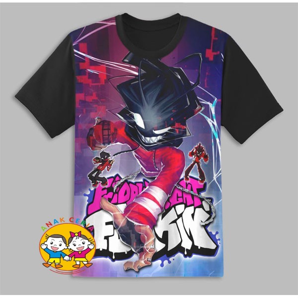Jual Kaos Anak Game Friday Night Funkin FNF 3D Baju Anak Game Friday ...