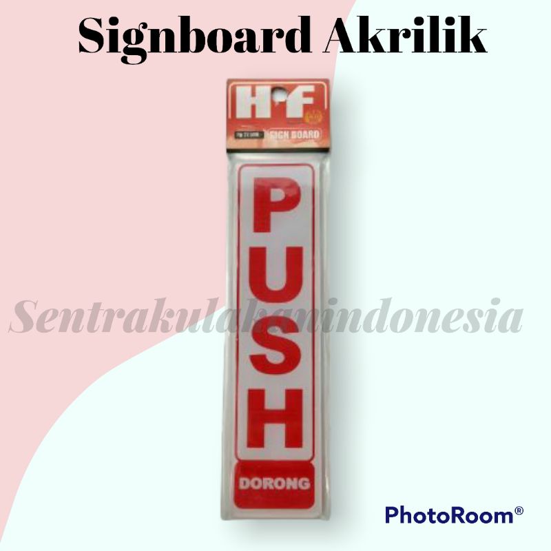 Jual Sign Board Akrilik | PUSH | Shopee Indonesia