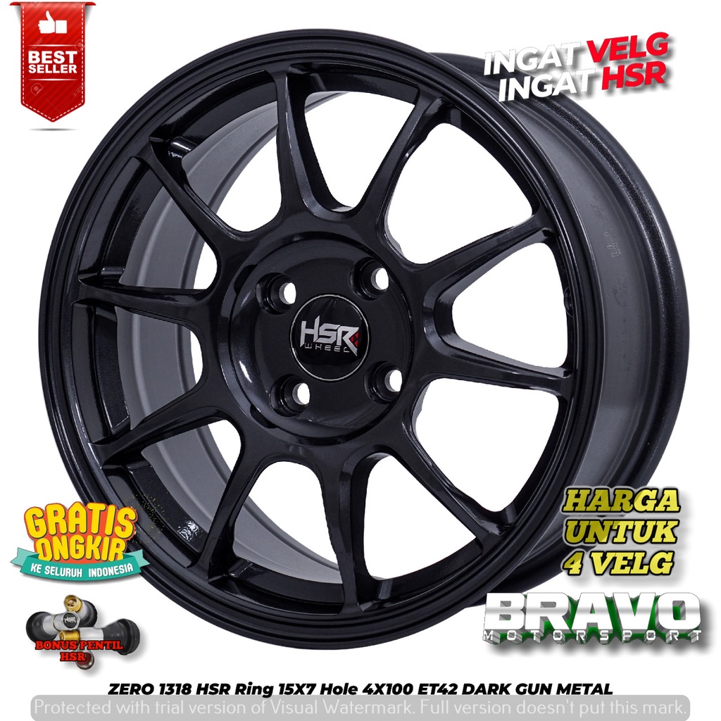 Jual velg mobil brio r15 hsr zero velg racing datsun hyundai getz atoz ...