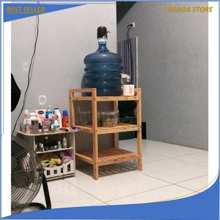 Jual Rak Rice Cooker Dan Dispenser 3 Susun Serbaguna Kayu Jati Belanda ...