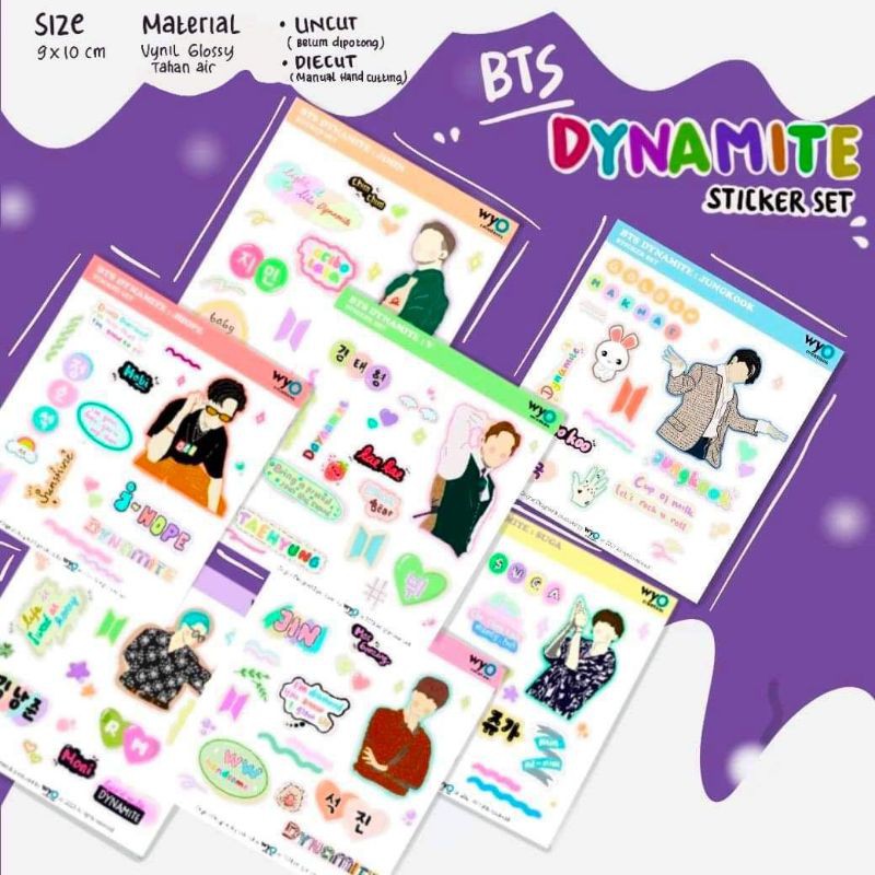 Jual BTS DYNAMITE EDITION MEMBER STICKER SET | Shopee Indonesia