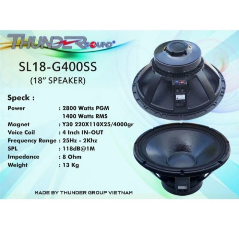 Speaker thunder 18 hot sale inch