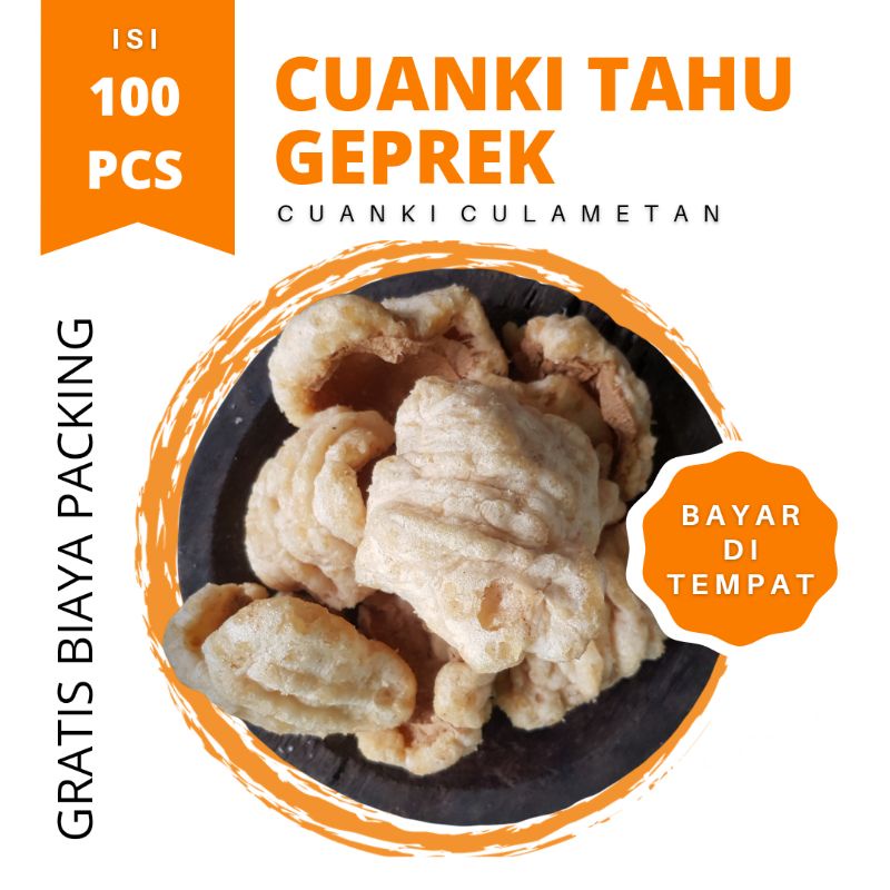 Jual Cuanki Tahu Geprek 100 Pcs Tahu Kribo Tahu Kotak Toping Seblak